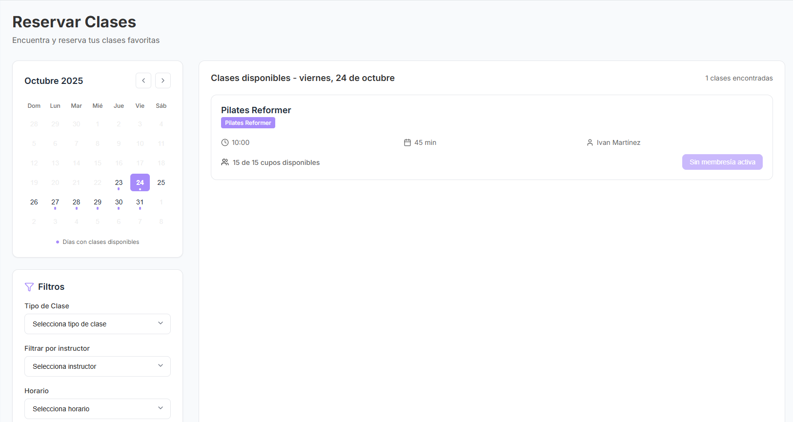 Reservas Inteligentes Screenshot